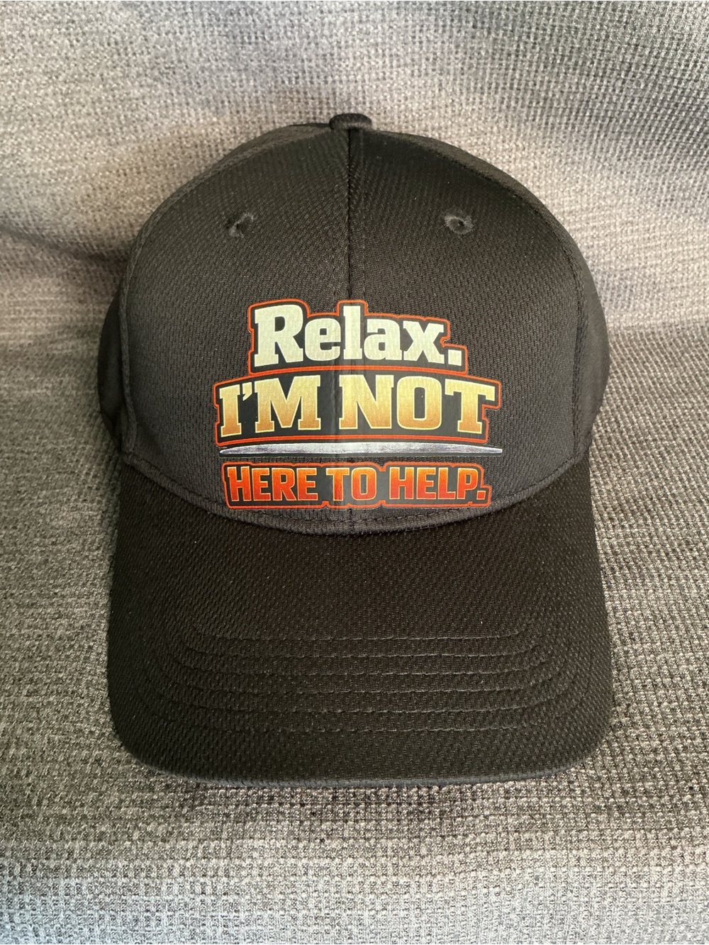 sarcASStic brand -“Relax I'm Not Here to Help” Black Outdoor Cap PTM-850